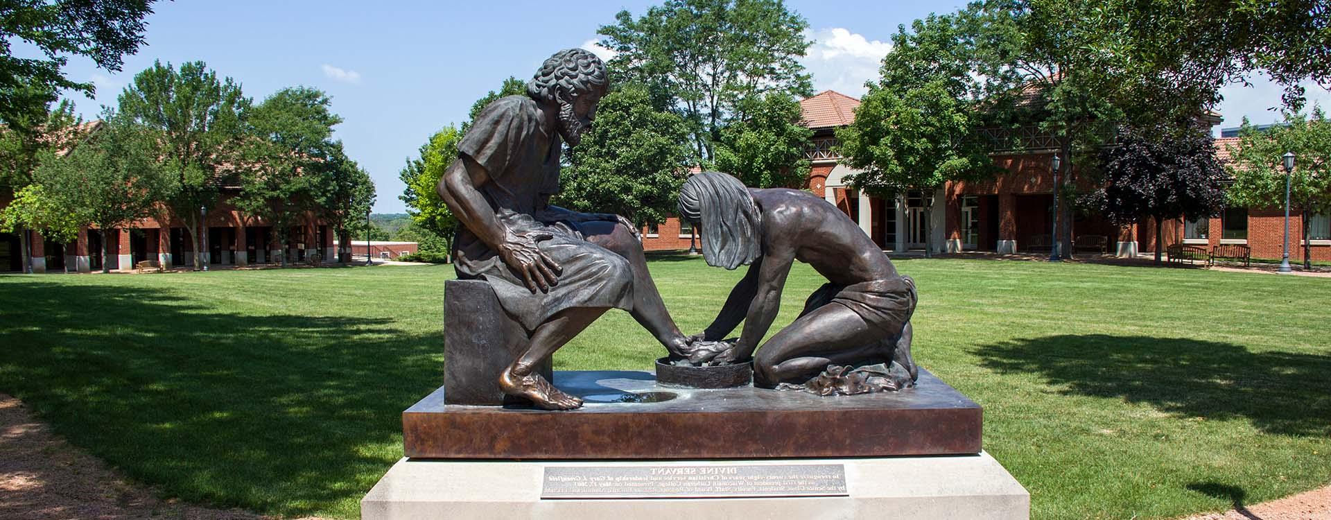 Divine Servant Statue on the WLC campus